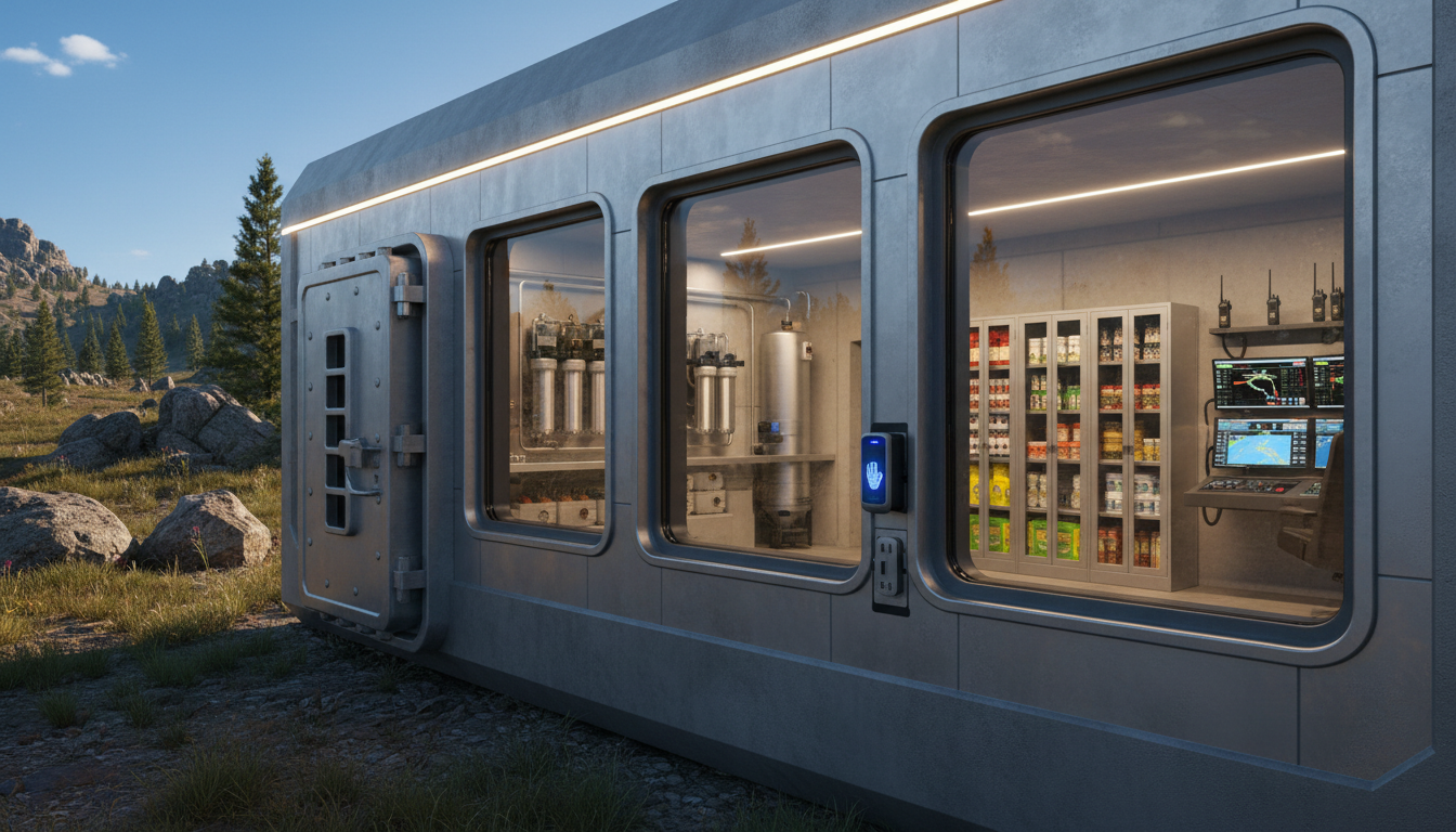 reinforced survival bunker